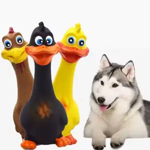 US LOCAL STOCK 3pcs Hiphoppet Latex Screaming Chicken Pet Toys Eco Friendly TPR Squeaky Dog Chew Interactive Play Toys