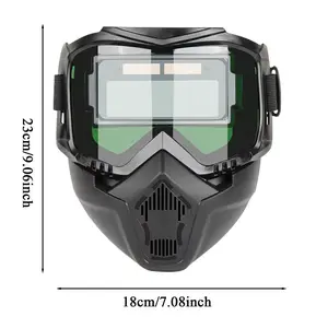 Welding Helmet Auto Darkening Breathable Welding Protector Welder Face Protector Soldering Protective Hood for Polishing NONE