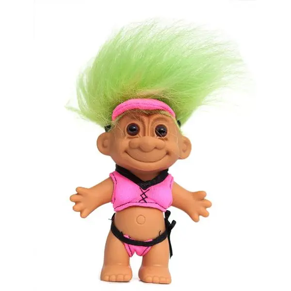 My Lucky "THONG BIKINI" 6" Troll Doll - Green Hair
