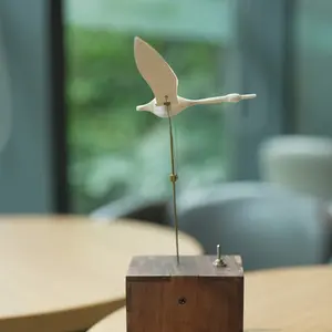 Artisan Wooden White Swan Automaton