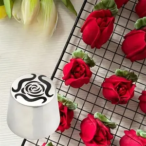 1 Count,Extra Large Stainless Steel Nozzle ,Birthday Christmas Cake Rosebuds DIY Piping Tips Cupcake Decoration Baking Tool, Pastry Decorating Tools