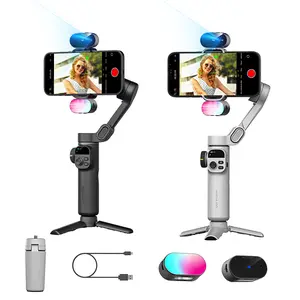 AOCHUAN Gimbal Stabilizer for iPhone, 3-Axis Smartphone Gimbal Built in 7.8' Extension Rod, Portable Gimbal Stabilizer w/OLED Display for iPhone/Android, Perfect for TikTok YouTube Vlogging-Smart X2-2