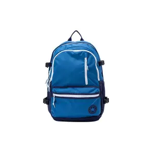 Converse Retro Polyester Backpack, Lightweight Blue Travel Backpack for Men and Women, Casual Daypack, Travel Backpacks
