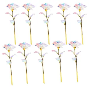 20Pcs Galaxy Rose Artificial Flowers, Forever Rose Gifts for Women Girls Mom Wife Daughters Sister Mothers Day Valentine's Day Birthday Wedding Decoration - Home Improvement.