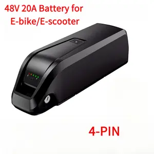 48V 20Ah 4-PIN Li-ion EBike Battery, 18650 Pack,Long Range Bicycle Battery,Fast Shipping