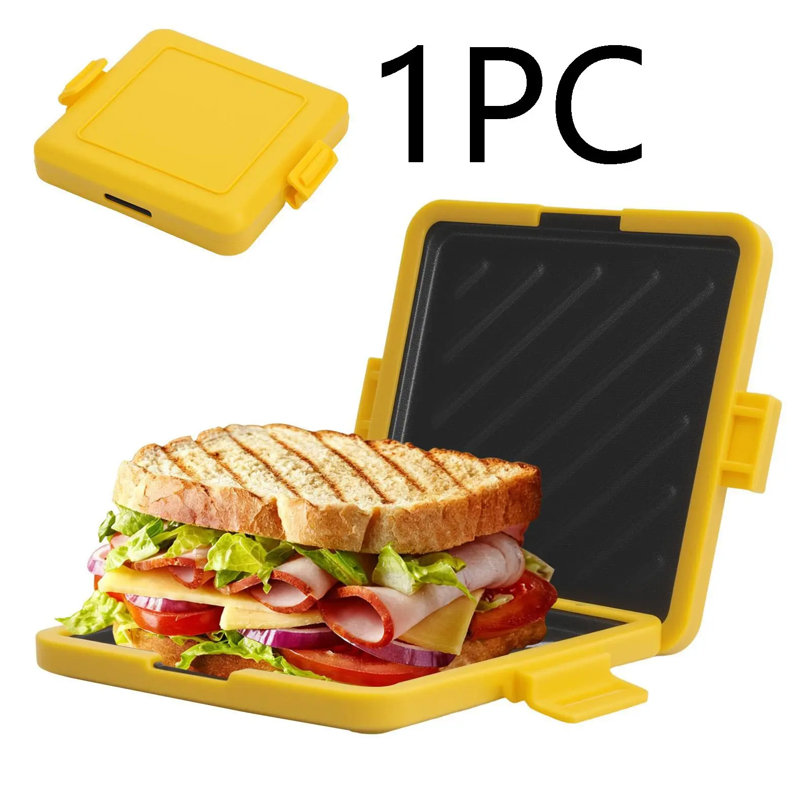 1PC Microwave Toastie Gourmet Sandwich Maker, Toastie Machine, Sandwich Toaster, Removable cooking grill, Microwave power and bread humidity and thickness vary, Adjust heating time and power according to taste and bread type