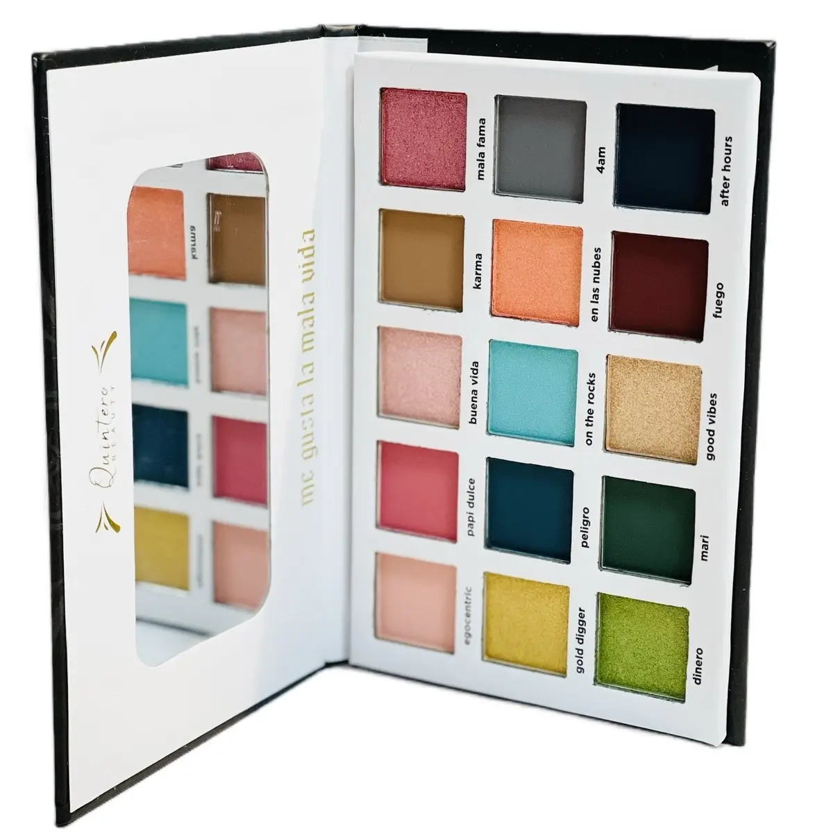Mala Vida Shimmering Eyeshadow Palette - 7 Shimmers, Olive & Titanium Shades, Non Toxic, 0.53 Oz / 15.0 G, Externally Safe for Eye Makeup Use, Smooth Beauty Cosmetic, Ultramarine