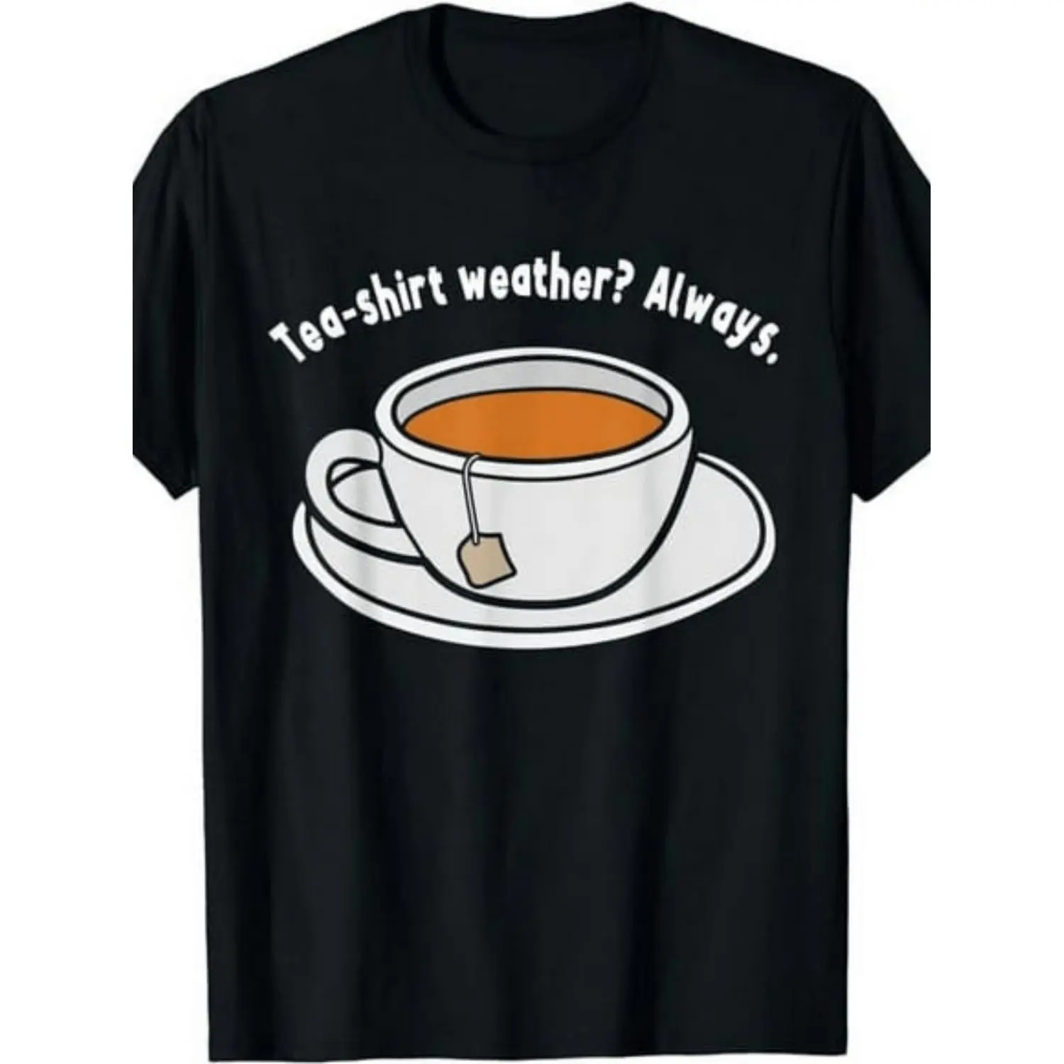 Unisex Cotton T-shirt Tea Lover Graphic Tee with Humorous Teabag Print 220GSM Short Sleeve Crew Neck Summer Top