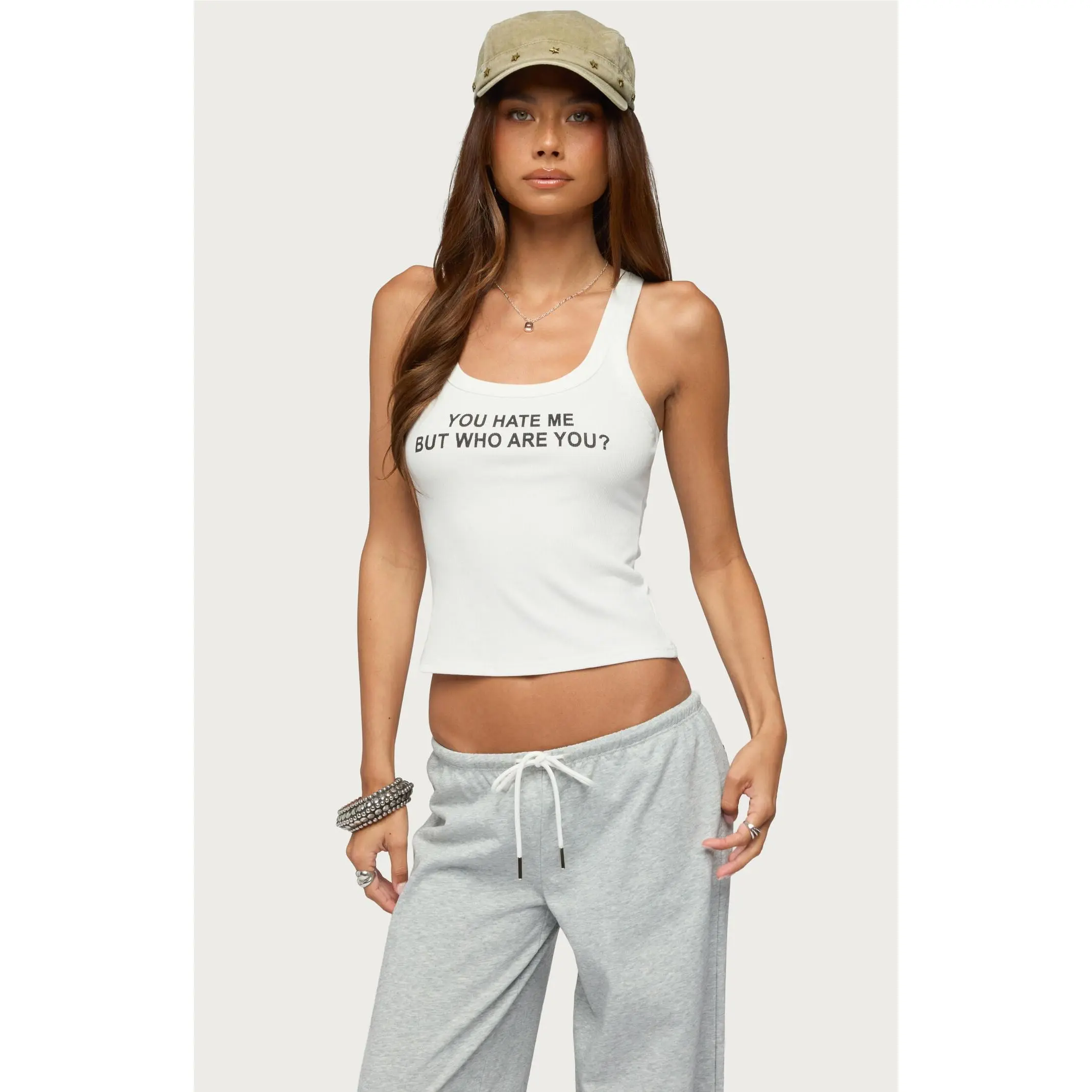 Edikted Women's Who Are You Tank Top