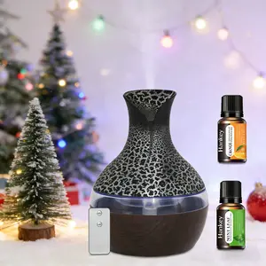 Portable USB Humidifier Diffuser for Travel & Office  300ml Compact Cool light Mist for Dry Air with 2 Essential Oils Perfect for Bedroom home decor essential oil diffuser aromatherapy oildiffuser Humidifier with Auto Off colorful aroma remote control