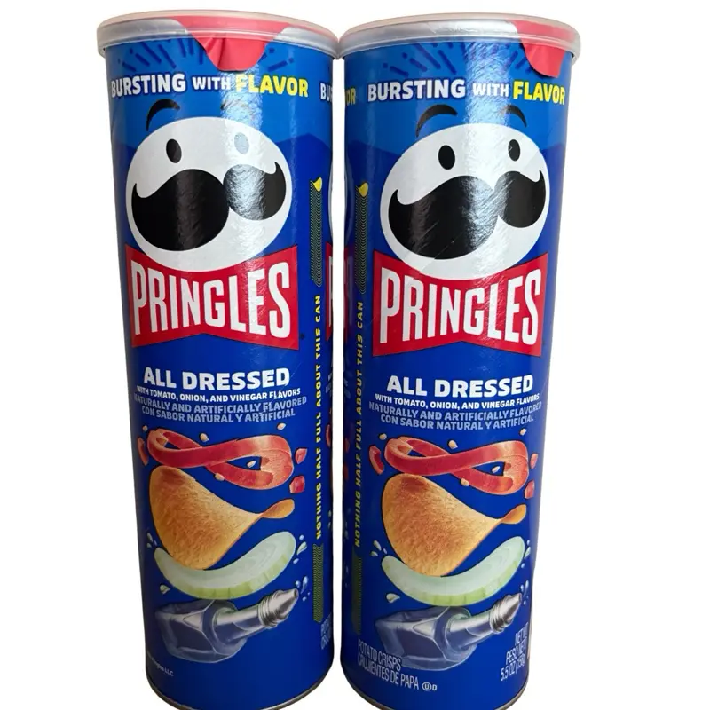 Lot of 2 Limited Edition Pringles All Dressed Potato Crisps New