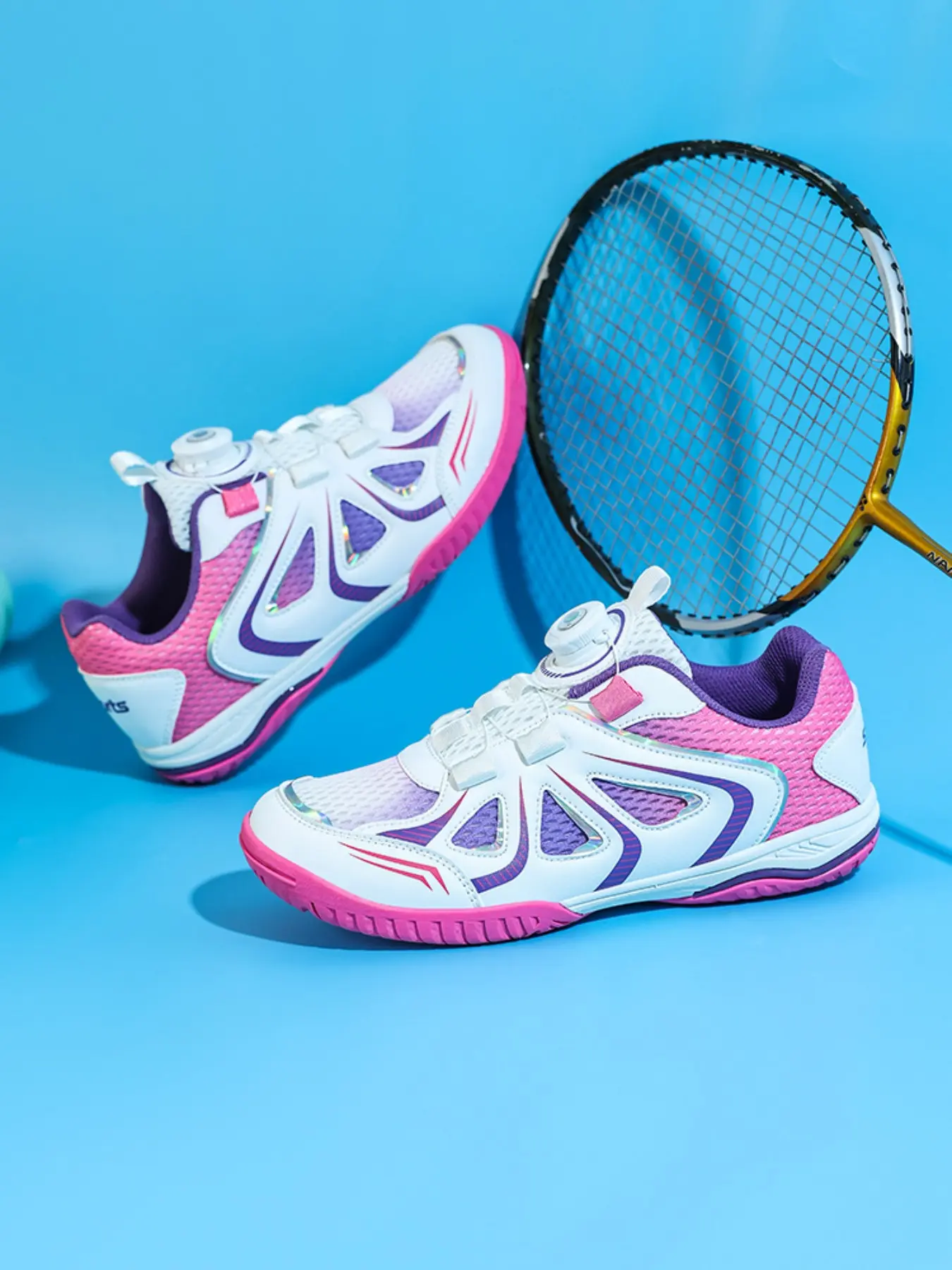 Unisex Wide-Width Badminton Shoes, Comfortable Sports Shoes, Shock Absorption Design, Durable and Cozy, Indoor/outdoor, Fashionable Sport Style, Athletic Shoes