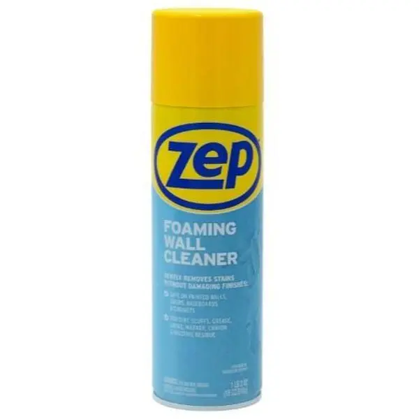 Zep Foaming Wall Cleaner - 18 oz Household Foam Spray, Safe for Clear Doors, Trim and Baseboards, Effective Stain Removal