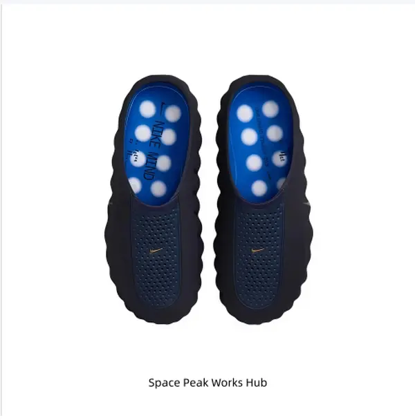 Dark Blue Gradient Perforated Slip On Clogs White Stud Outsole Unisex Closed Toe Outdoor Slide Sandals