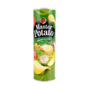 Gold Harvest Master Potato Chips - Savory Vegetable Flavor, 160g Can - Crispy Snack for Parties & On-the-Go