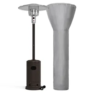 Pamapic Outdoor Patio Heater with Cover, 46000 BTU Propane Patio Outdoor heater with Wheels for Commercial