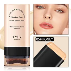 2-in-1 contour stick, foundation stick, Flawless coverage foundation, concealer covers dark circles, waterproof and sweat-proof, layered to create a makeup look, suitable for all skin types, a gift for Valentine's Day and Mother's Day