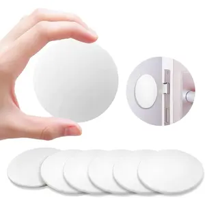 Door Stoppers Wall Protector - 3.15" Large White  Door Bumpers (6 Pack) with  Thickened Adhesive - Shock-Absorbent Protectors to Cover  and  Wall  from Door Knobs