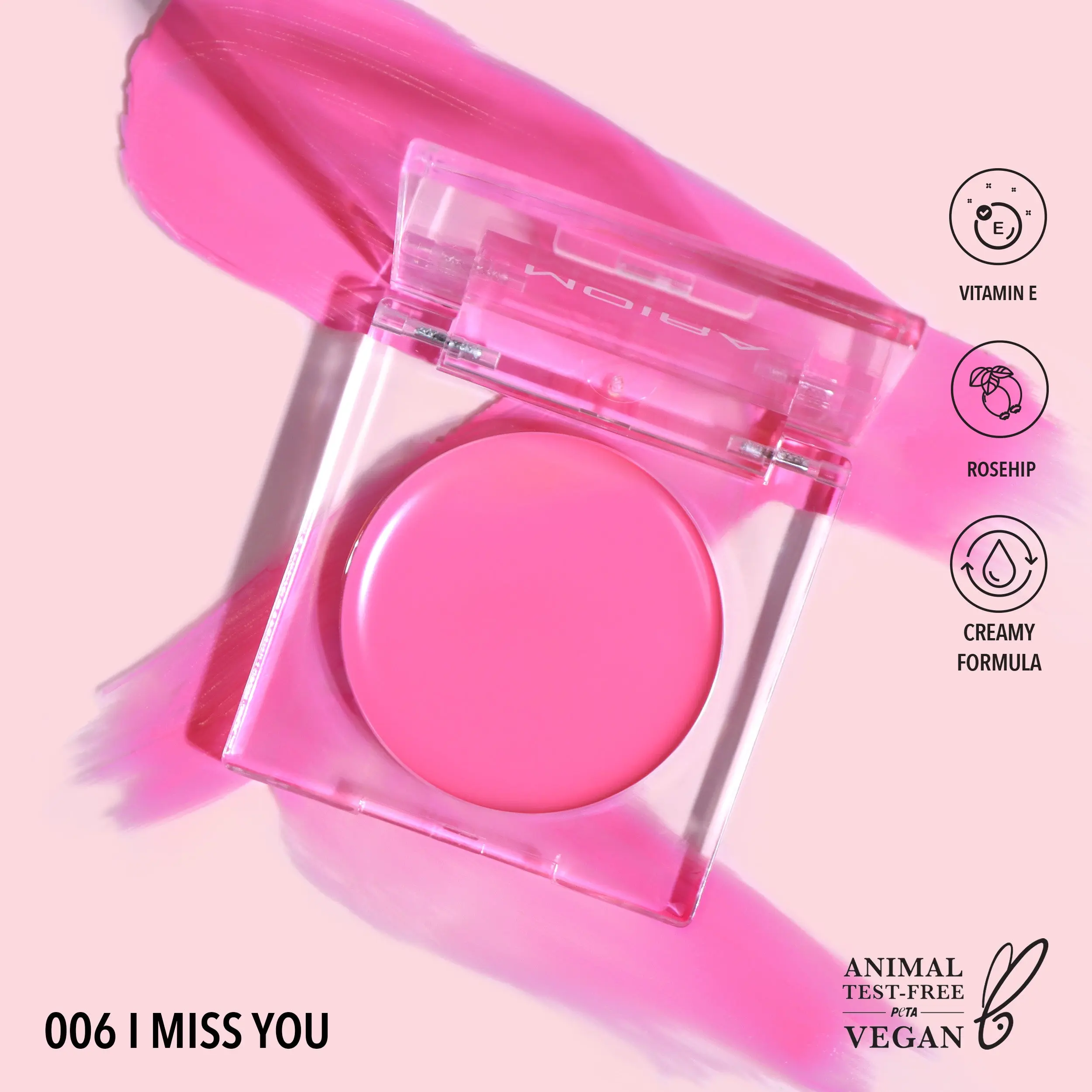 MOIRA | Loveheat Cream Blush (006, I Miss You) | Dewy Cream Blush with Lightweight, Blendable Color