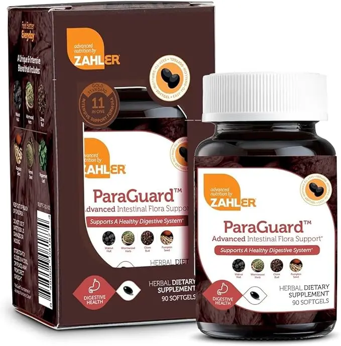 Zahler ParaGuard Herbal Softgels 90 Count – Digestive Wellness Supplement with Wormwood, Garlic & Pumpkin Seed