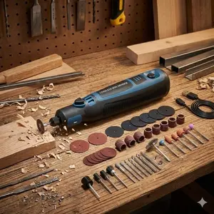 USB Charging Portable Electric Engraver Pen, High-Speed Cordless Rotary Tool Jewelry Polishing Tool for Gemstones, Metal, DIY Models, Precision Crafting & Home Repair, Durable Handheld Grinding Kit for Professionals & Hobbyists, USB Rechargeable Tools