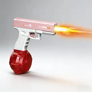 Portable Electric Pulse Light Water Gun, Automatic Squirt Guns, Outdoor Beach Pool Toy, Lithium Battery Included, Summer Party Gift, Unisex Toy