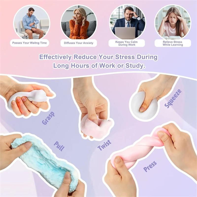 Shapeable Vacuum Squishies Sand Ball Grape Stress Ball Stress Relief Noisy Ball Desktop Squeezing Soothing Toy Birthday Gift #TTMN