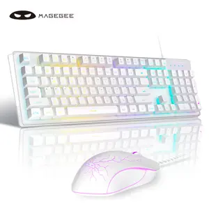 MageGee K1 Gaming Keyboard and Mouse Combo, RGB LED Backlit Keyboard with 104 Keys Computer PC Gaming Keyboard for PC/Laptop