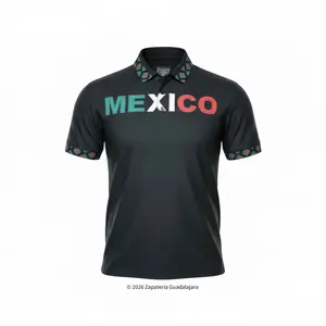 Black Mexico Polo Shirt-MT3620