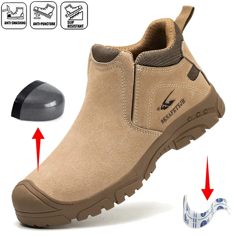 Mens Safety Shoes Steel Toe Boots Protection Anti-Puncture Indestructible Shoes Outdoor Protective Boot Composite toe work boot