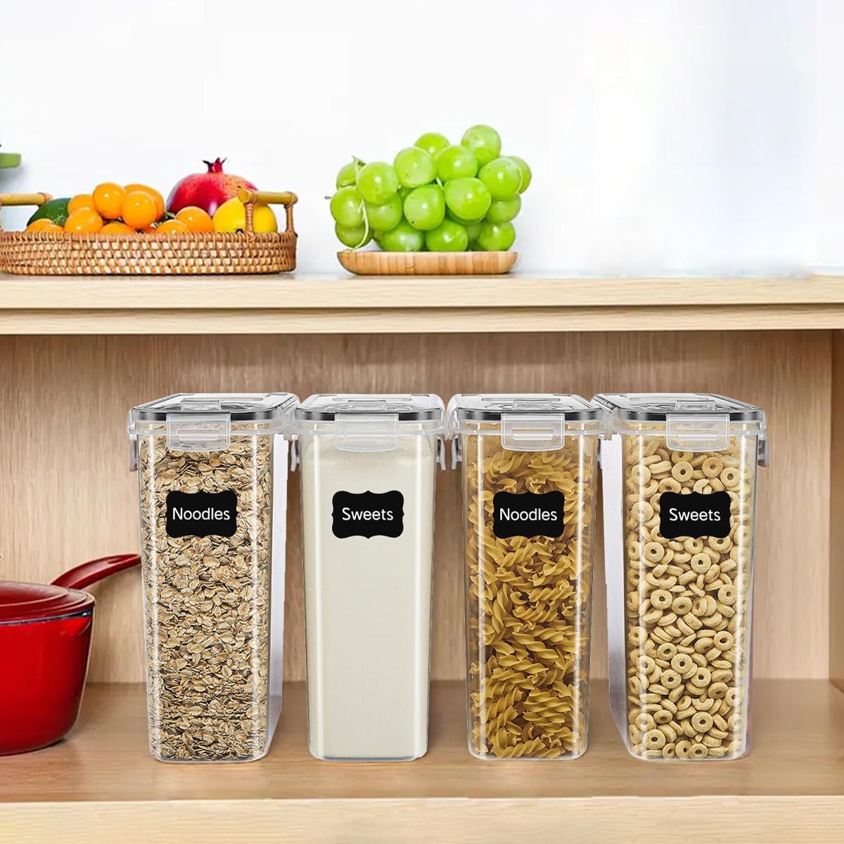 Mothers Day Gift Moisture Proof Transparent Plastic Storage Box with Holes Airtight Grain Containers Dispenser Rice Bucket Dog Food Bin Food Grade for Kitchen Organization