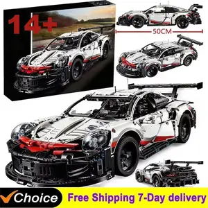 Building Blocks 1:10 Sport Car Model 42096 Holidays Gifts 1580PCS Assemble Brick Children's Educational Toys Wheel