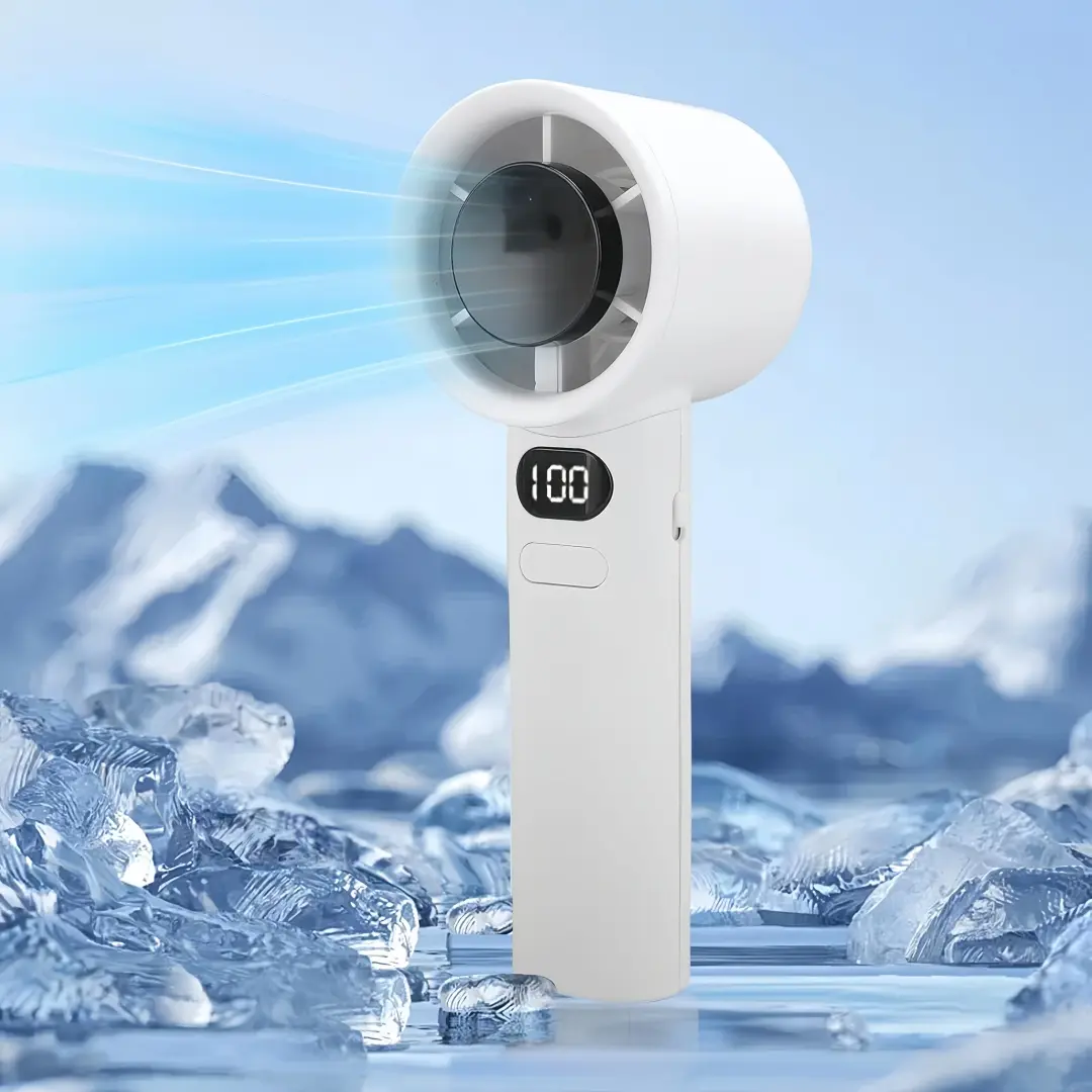 LMMAKE 1PC Handheld Fan Rechargeable 120 Stepless Speeds 1800mAh Battery 8 Hours Runtime Ultra-Quiet Brushless Motor Portable for Travel Outdoor Home Office tiktokshopbacktoschool,back to school,back to school haul