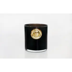 Round Glass Candle - Black