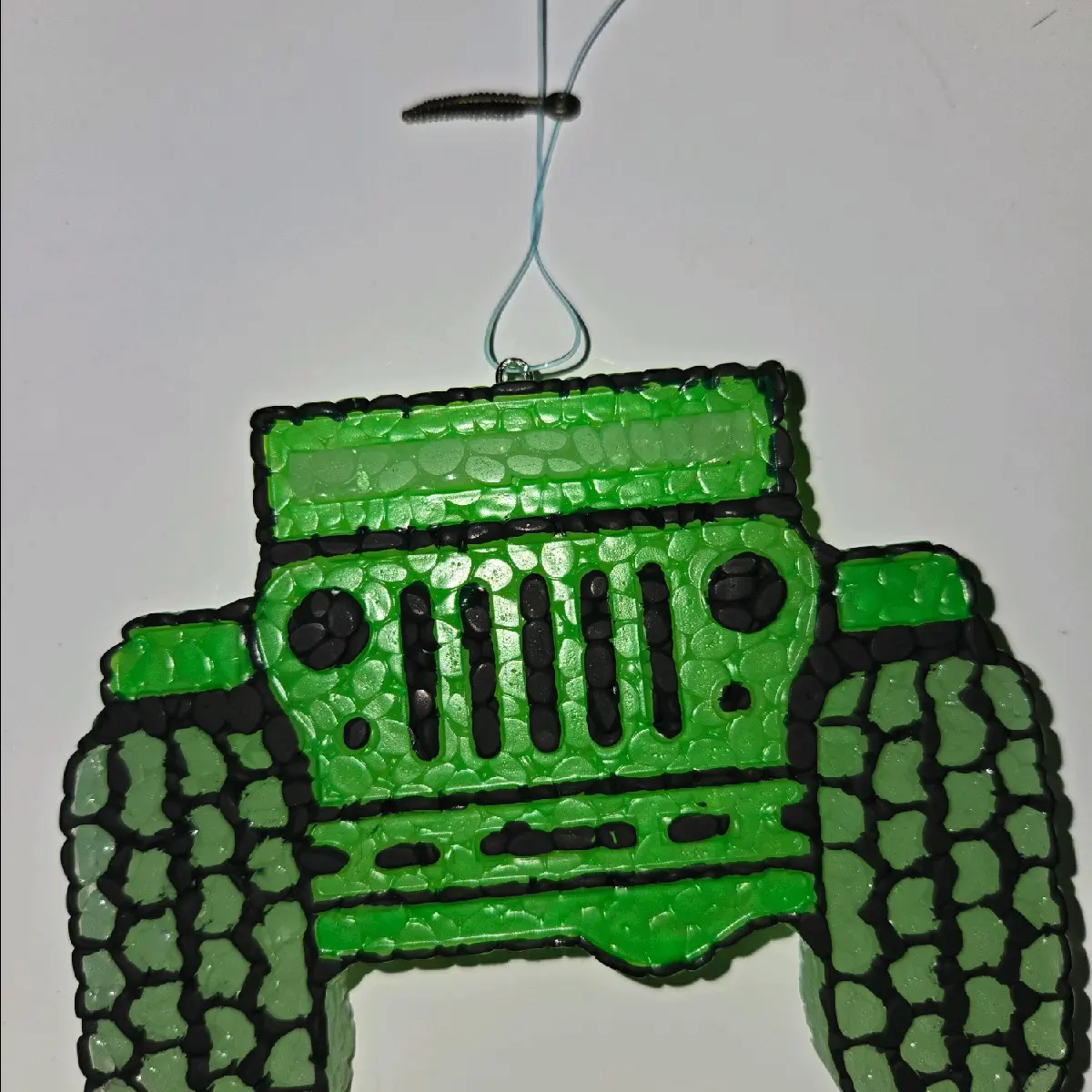 Cool Waters Scented Green Glow in the Dark Jeep Car Freshie