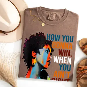 Comfort Colors How You Gonna Win When You Ain't Right Within T-Shirt, Lauryn Hill Lyric Tee, Retro Concert Shirt, Music Fan Gift for Men and Women top