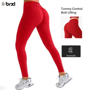 BRXL BrxlGrit 【Discount for live】2nd Gen Seamless Yoga Pants with Lycra Blend – Upgraded Peach Hip Lifting 3-Layer Waistband Enhanced Quick-Dry Tummy Control All-Season Wear-brxl-1