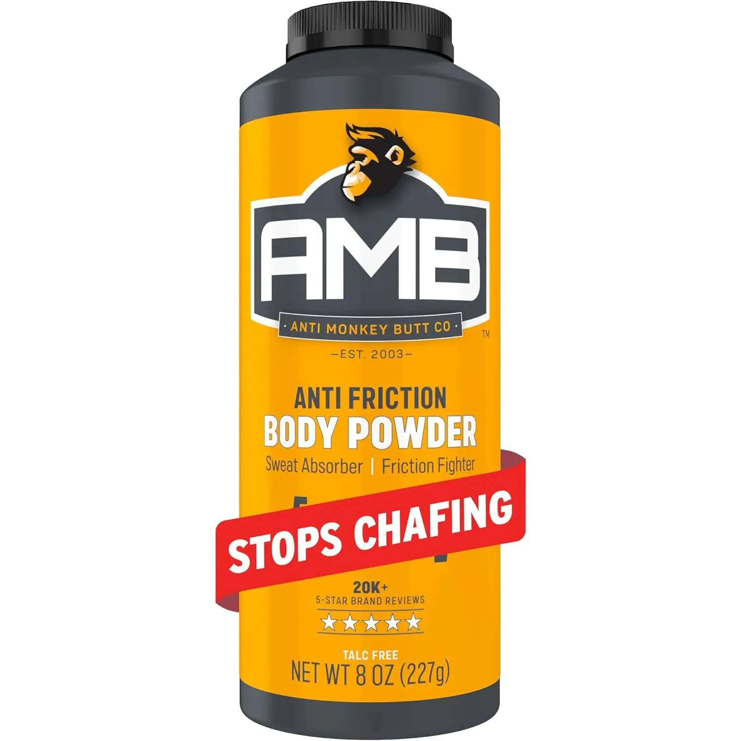 Talc-Free Body Powder for Women & Men, Body Care Hypoallergenic Formula - Anti-Chafing, Anti-Itch, Sweat-Absorbing, Friction-Fighting with Calamine - 8 oz