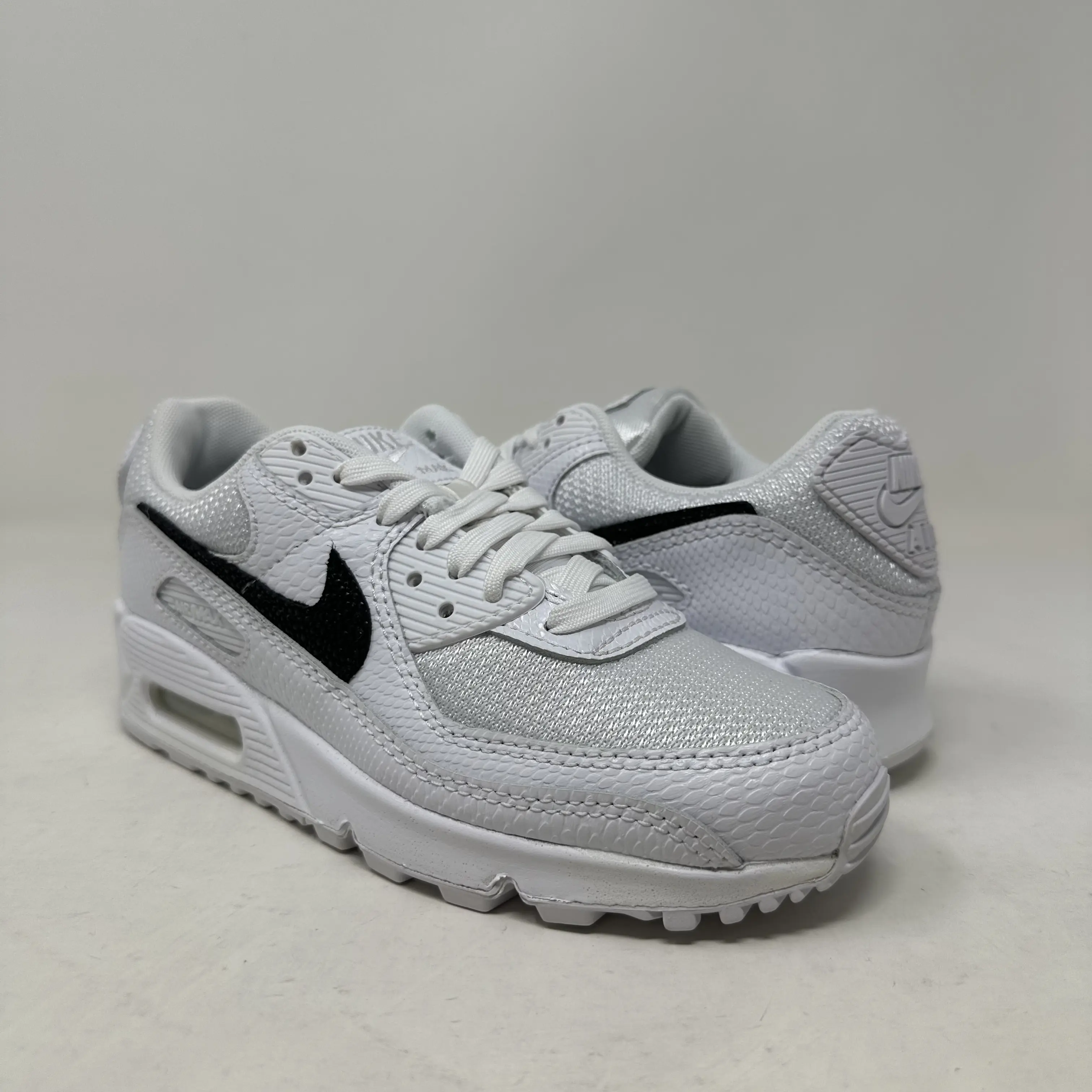 Size 5.5W- Nike Air Max 90 “White Snakeskin” 2022 W/Box - DZ5212-100, Authentic, New Trainer