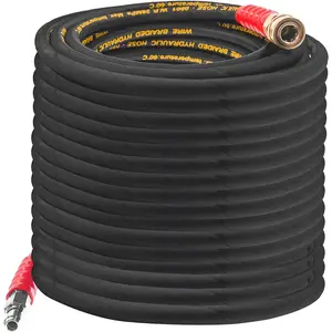 50FT  Washer Hose with 3/8 Inch Quick Connect, High Tensile Wire Power Washer Hose, 4000 PSI