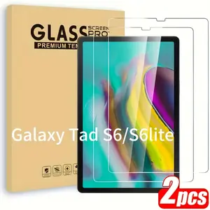 2-Pack Tempered Glass Screen Protector for Samsung S6 10.5 Inch 2019 and Tablet Lite (S6) - Full Coverage, HD Clear, Protective, Durability