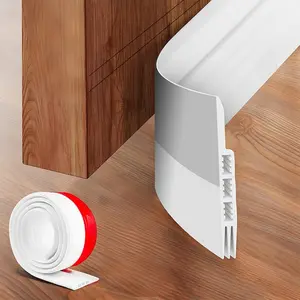 Under Door Draft Stopper - Heavy Duty Adhesive Silicone Door Sweep Weather Stripping, Weatherproof, Noise Reducing Insulator for Energy Efficiency, Energy Saving, 4.83cm x 96.52cm Fits Interior/Exterior Doors, Easy Install, Easy Installation