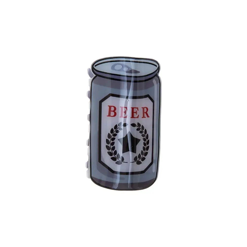 Classic Beer Can Hair Claw Clip, Casual Unisex Design, Strong Claw Grip for Everyday Wear