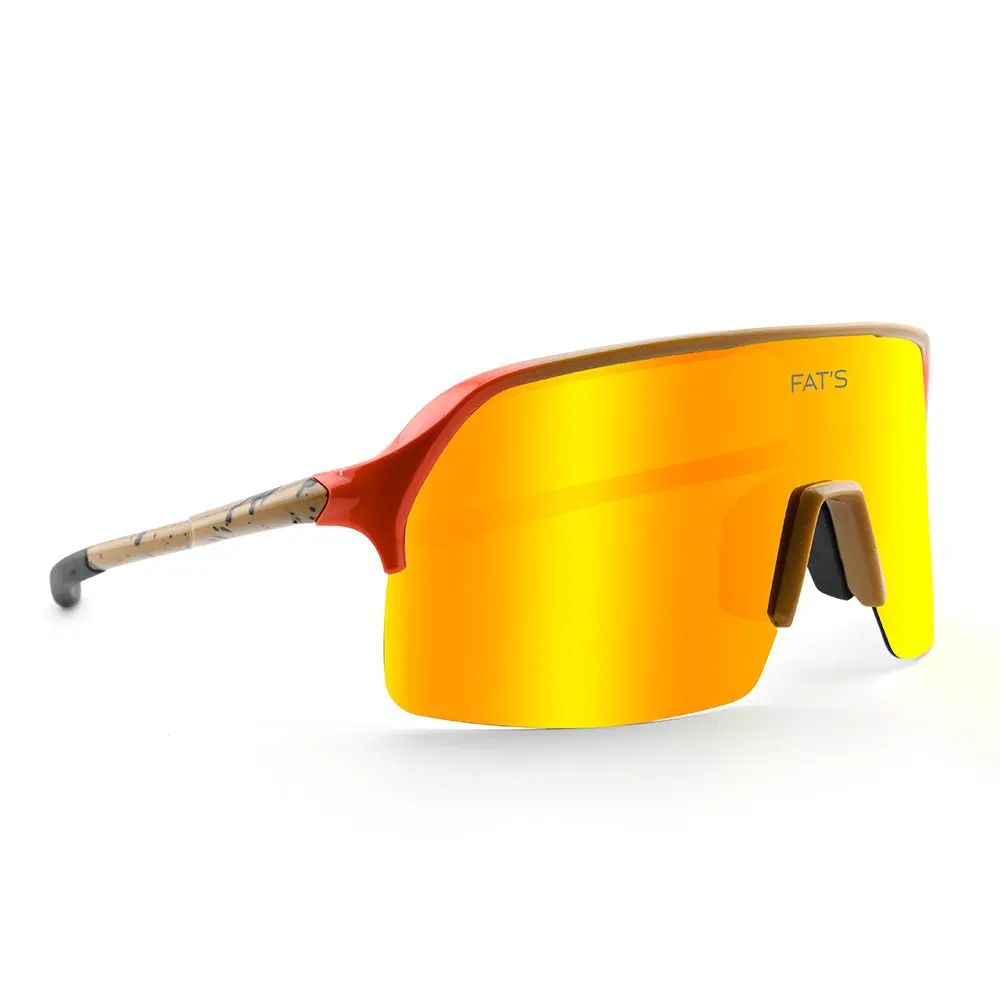 Fat's Yellowstone Cutthroat Trout Sunglasses - Polarized Lenses, Oversized One-Piece Lens, Custom Paint Job, No-Slip Grip, Swappable Lenses