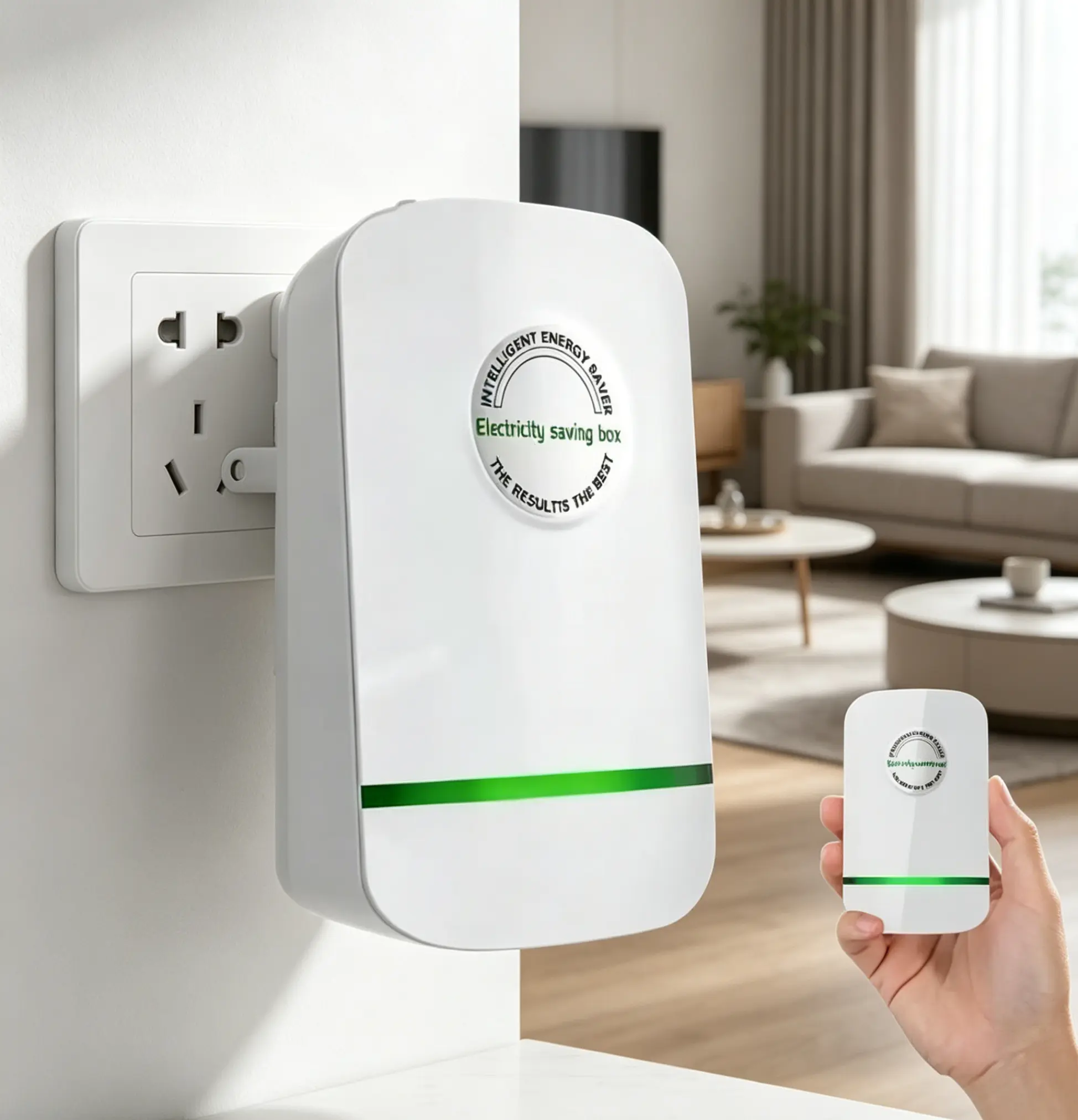 2026 New Upgraded US Plug Universal Socket - Power Saver with Wide Range Voltage, Smart Power Regulation, Stable Operation, Easy Use, Space-saving Compact Shape, Slim Lightweight Plug-in Connector for Household & Outdoor Use, Coworker Mini Gift