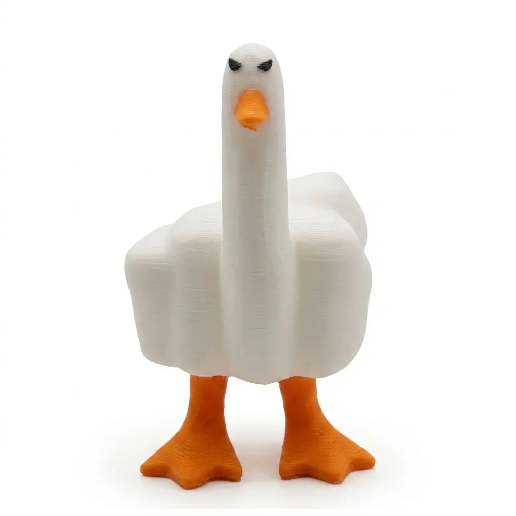 3D Printing Finger Duck Statue, Cute Duck Design, Funny Desk Decoration Toy, Office Car Gag Gifts, Home Decor Figurine, Novelty Collectible, decorative statues, Birthday Gift, Collectible Figurines, Decoration Figure