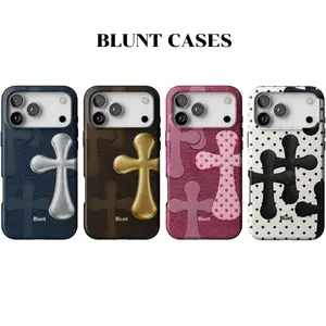 BLUNT CASES | Cross Cases | Cross Aesthetic Cover for iPhone 17/16/15/14/13/12/11 All Series | MagSafe Compatible & Wireless Charging Ready | Durable & Stylish iPhone Cases | Gift for Teen Girls, Her And Lover