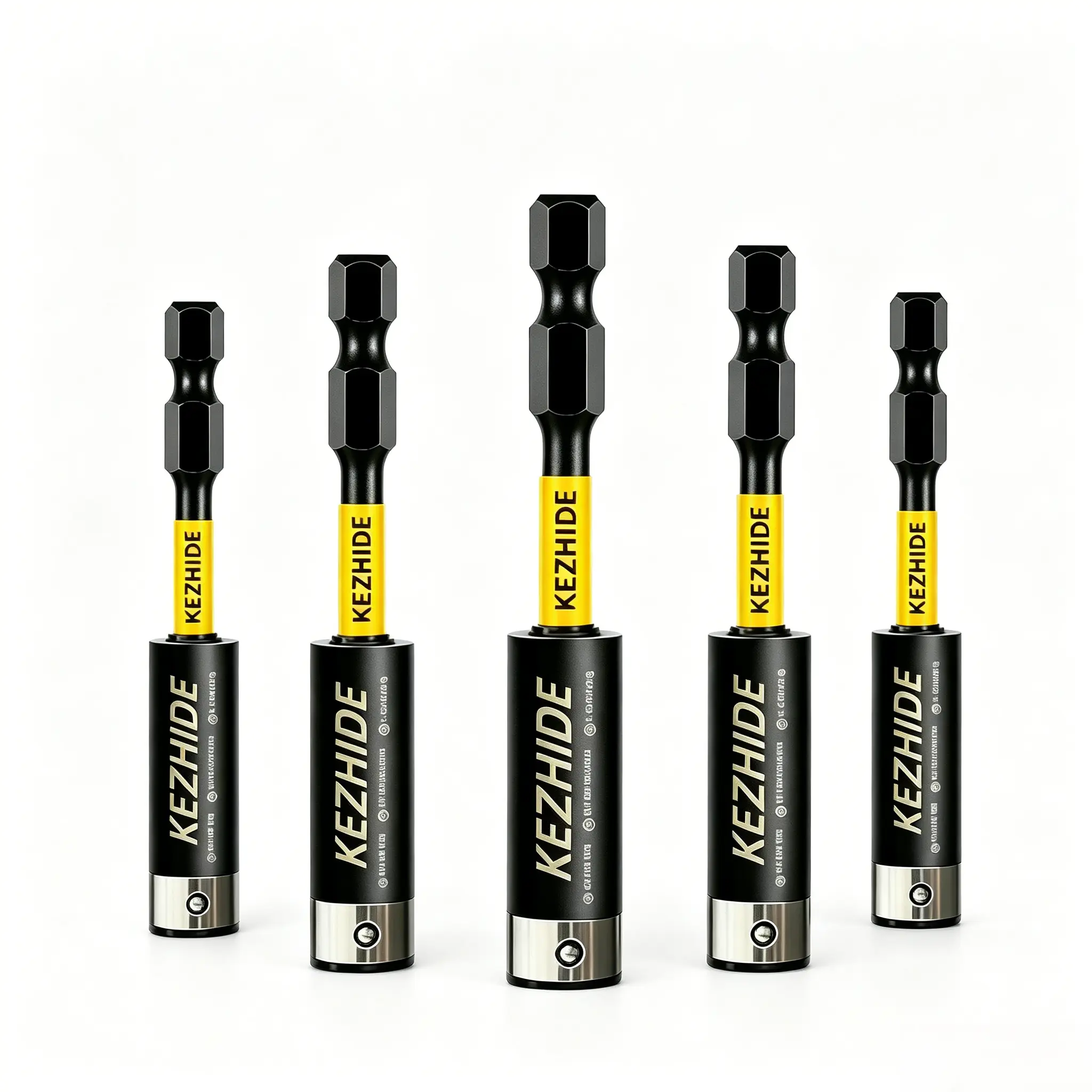Kezhide 5PCS 3-in Magnetic Impact Screwdriver Bit Holders, S2 Alloy Steel Hex Shank Extension Sockets, DIY/Magnetic Precision/Multifunctional Screwdriver Accessories for Industrial Tools Hardware, Diy Screwdriver summervibes fathersdaygift