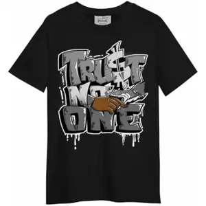 [100% Cotton] Bold Trust No One Graphic T-Shirt With Street Art Vibes . Golf Gift T-Shirt For Men and Women