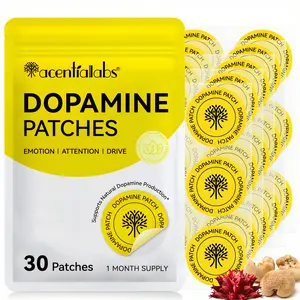 Acentiallabs Dopamine Patches 30 Patches per Bag Mood Boosting Supplement Supports Focus Clarity Promotes Natural Dopamine Production Easy Convenient